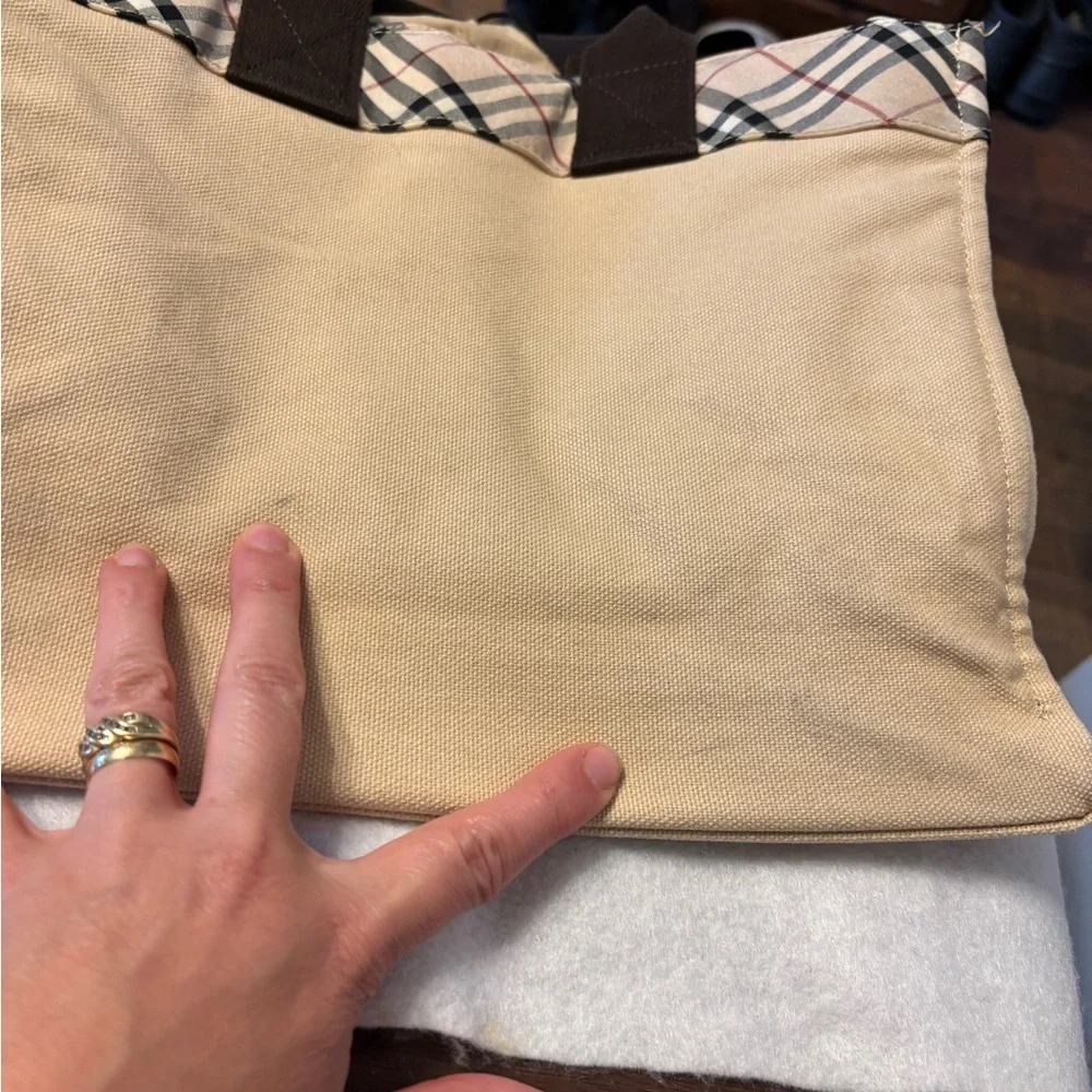 Burberry blue label Tote Bag with Signature Design with COA dust bag - Picture 10 of 17